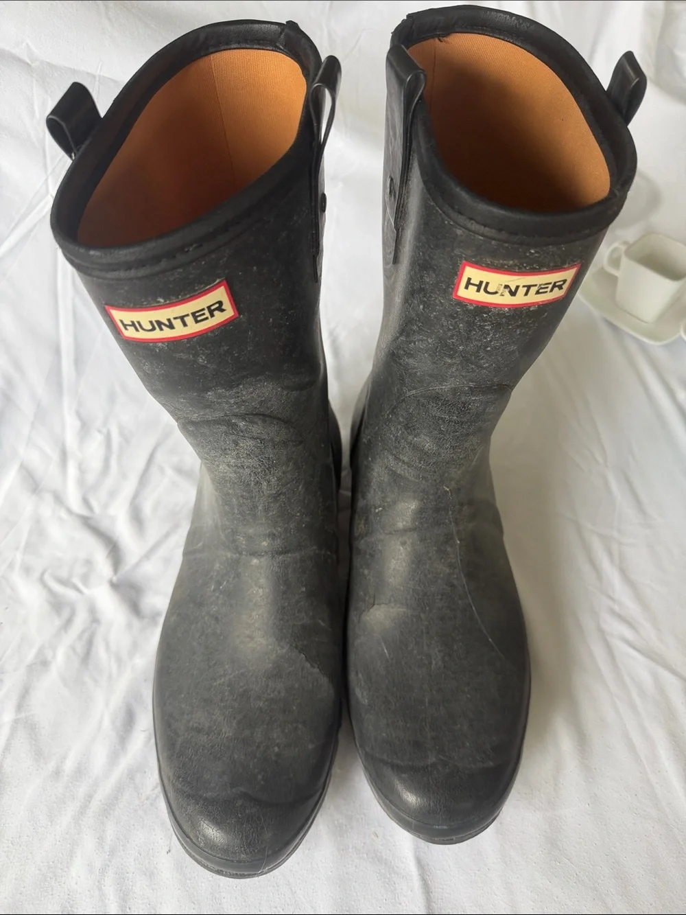 Hunter Men's Black Rubber Rain Work Boots Size 11 US